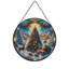Scène de Noël vitrail vitrail pour fenêtre-129206137