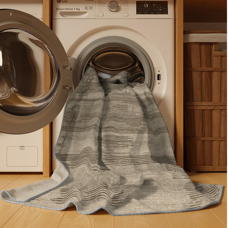 Tapis gris art déco lavable à la machine, Tapis de couloir 2 pi x 4 pi