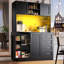 Kitchen Cabinet With Led, 4 Doors And 2 Drawers-130713357