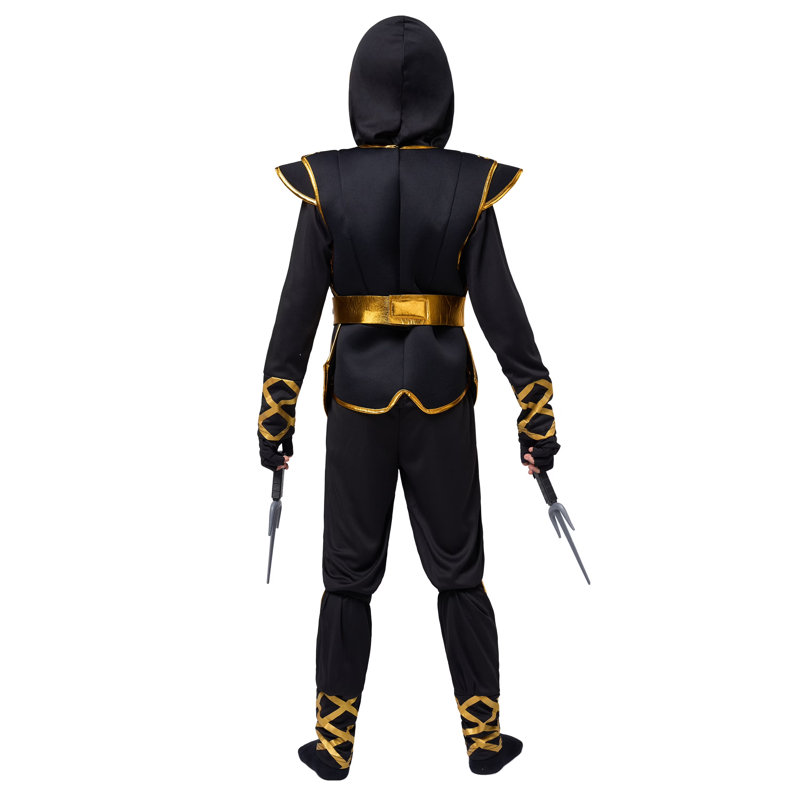 Ensemble de costume Golden Ninja, combinaison Ninja M, M