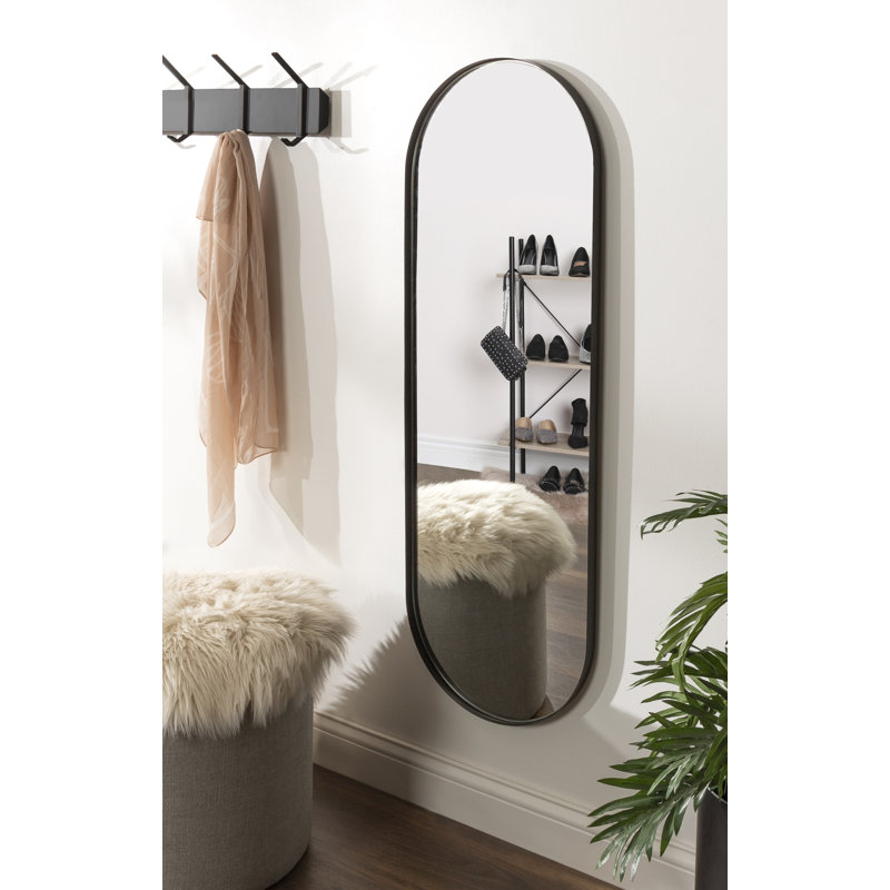 Miroir pleine grandeur Fabron, 48 po x 16 po, Noir