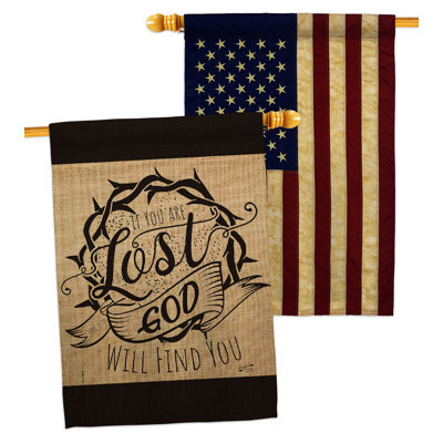 Double Sided 40'' H x 28'' W Polyester House Flag