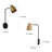 Lakeeta 1 - Light Dimmable Modern Black/Brass Armed Sconce