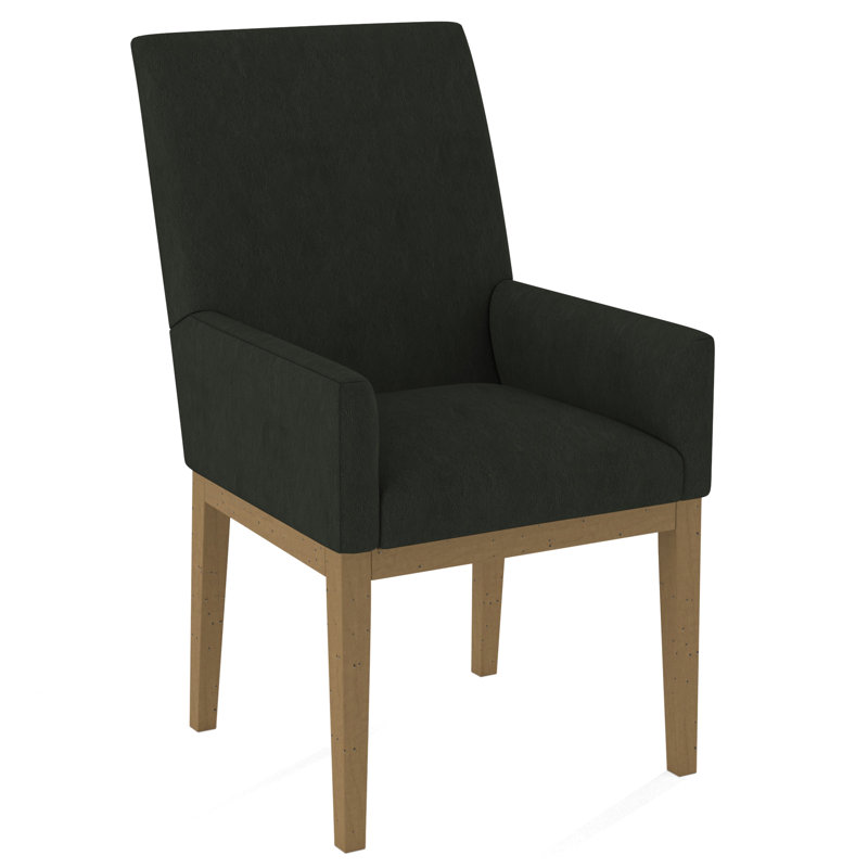 Upholstered Arm Chair, Salvador Asphalt, Beachwood