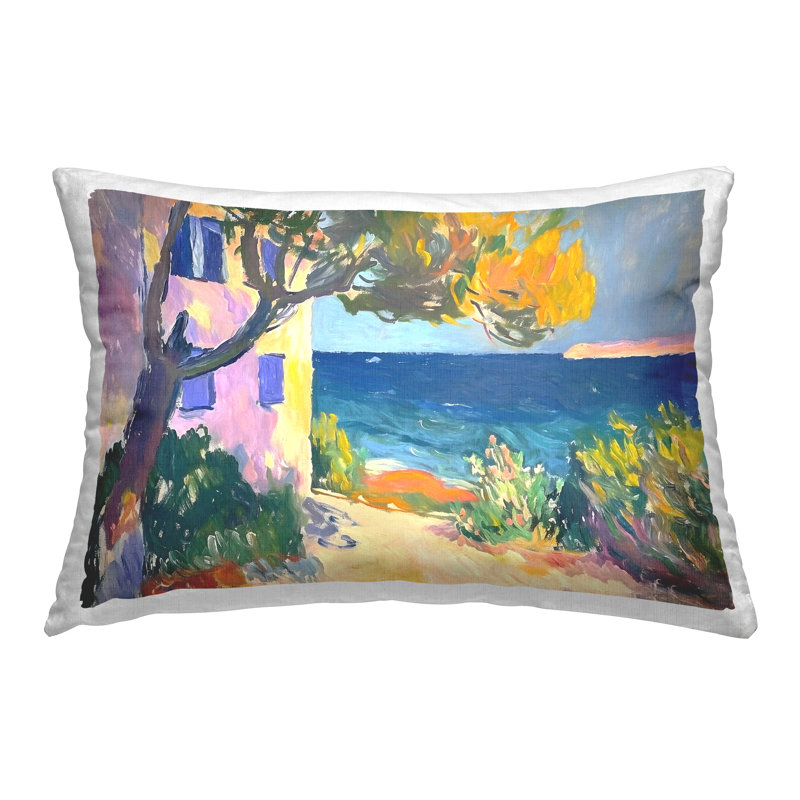 Conception de coussin décoratif House On Coastline par Ramona Murdock