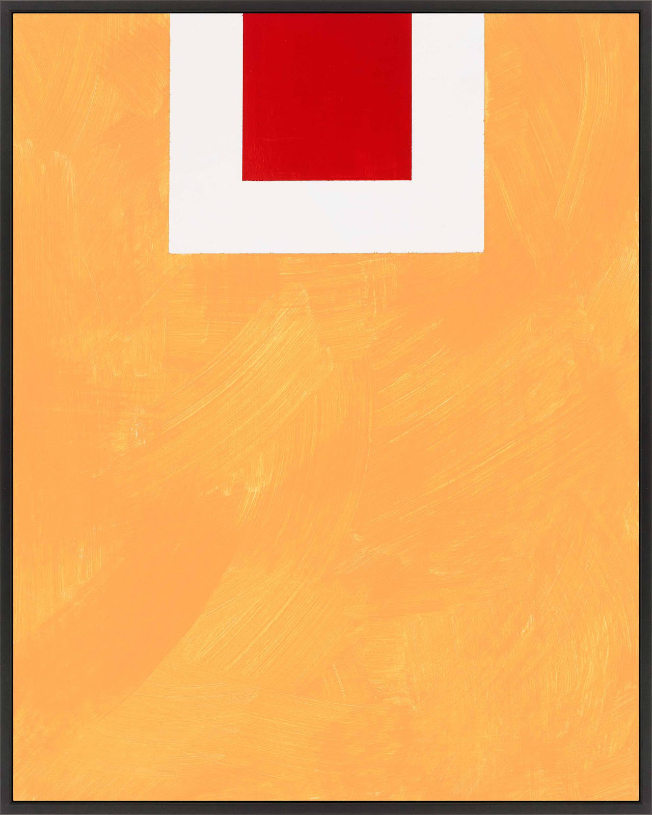 Square Sunrise Print by Robert Kamnatnik, Black Framed Canvas, 30" H x 24" W x 1.38" D
