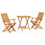 2 - Person Solid Wood Patio Dining Set Table,