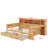 Wooden Full Size Daybed With Storage Shelves, Multi-Functional Bed With 2 Storage Drawers And Study Desk-1544458073