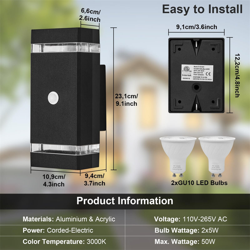 Matte Black Outdoor Sconce