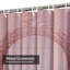 Rideau de douche rose brillant à quartz rose avec 12 crochets-1076313491