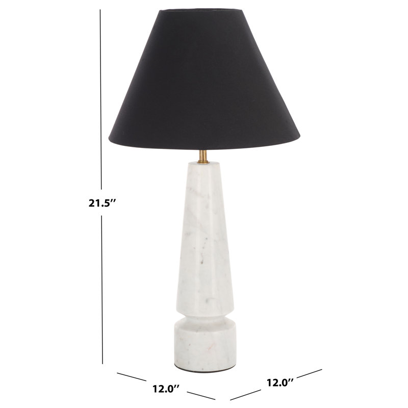 Enza 21.5" White Marble Table Lamp