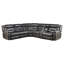 Faux Leather Reclining Curved Sectional Symmetrical