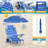 Kids Folding Beach Chair with 5 Reclining Positions, Tilt Umbrella, and Backpack Straps (1 Pack)