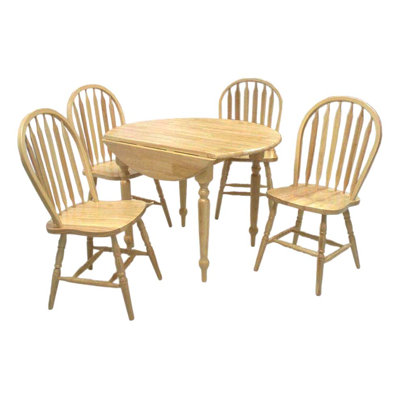Cecelia 4 - Person Extendable Solid Wood Top Four Leg Base Dining Set