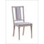 Chaise d'appoint en lin beige et finition naturelle
