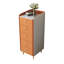 15.75" Modern Light Luxury 5 Drawer Chest Narrow Vertical Sintered Stone Top Cabinet