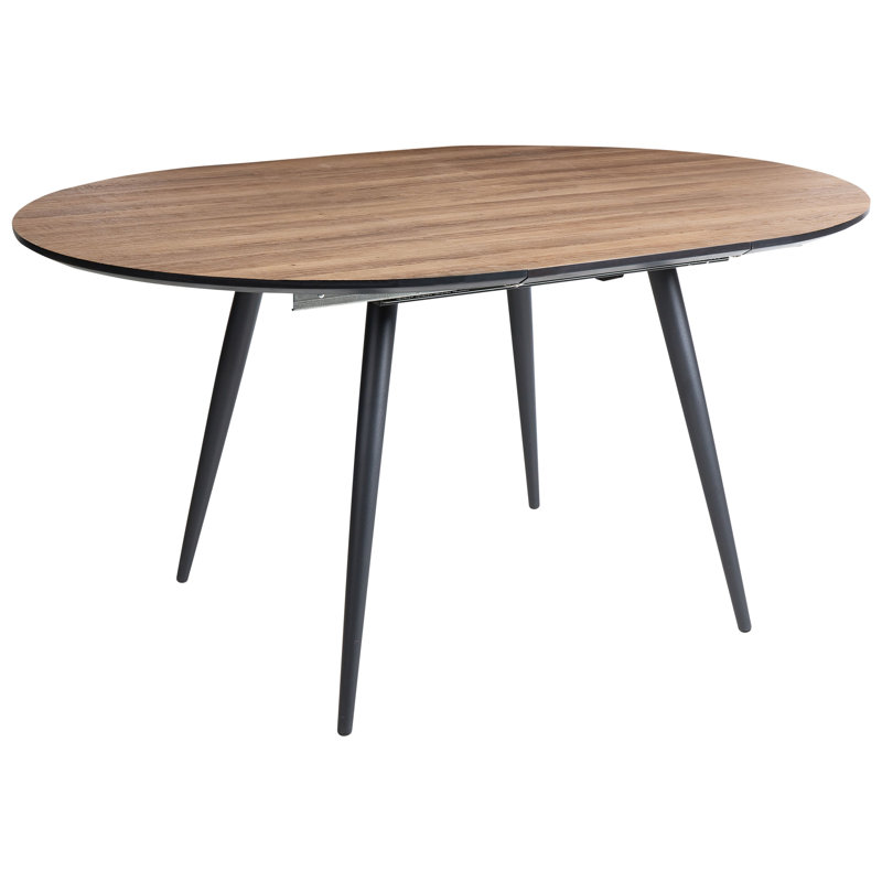 SENIAC Extendable Oval Metal Base Dining Table