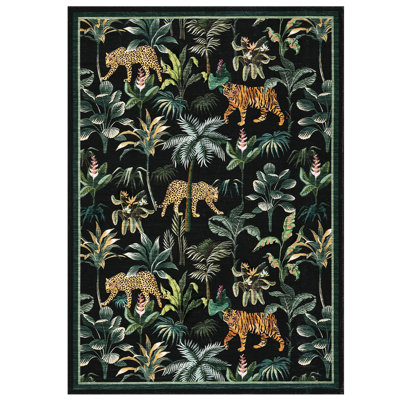 Tapis tigre Jungle avec envers antidérapant