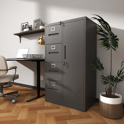 Metal Storage Vertical Filing Cabinet With Lock