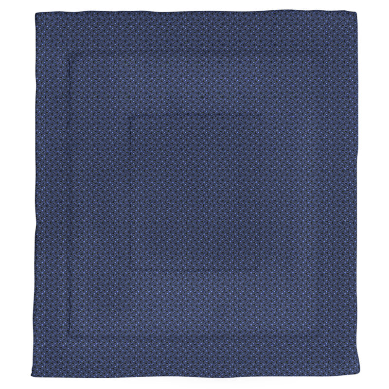 Édredon simple réversible Katelyn Elizabeth, Édredon très grand, Bleu / noir