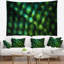 Tapisserie abstraite à texture de cristal en acier vert-28496173