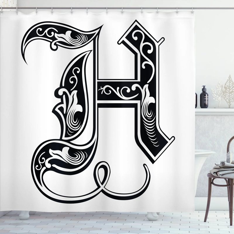 Shower Curtain with Hooks Included, 75" H x 69" W