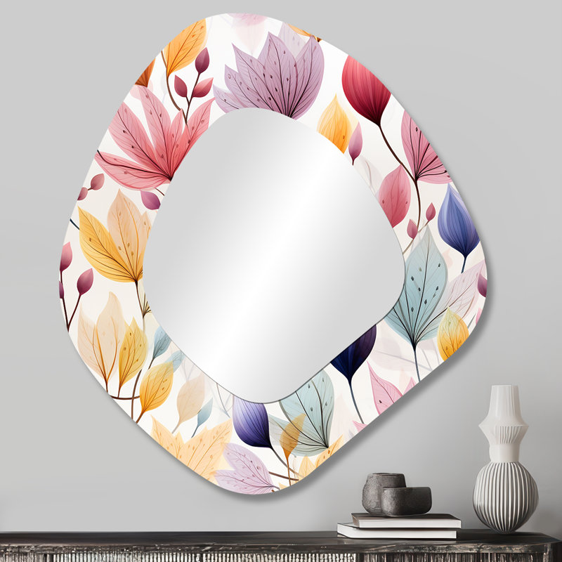 Miroir mural moderne aquarelle, 28 po x 25 po