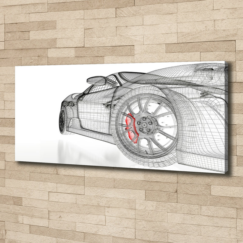 Car Grid - Wrapped Canvas Art Prints