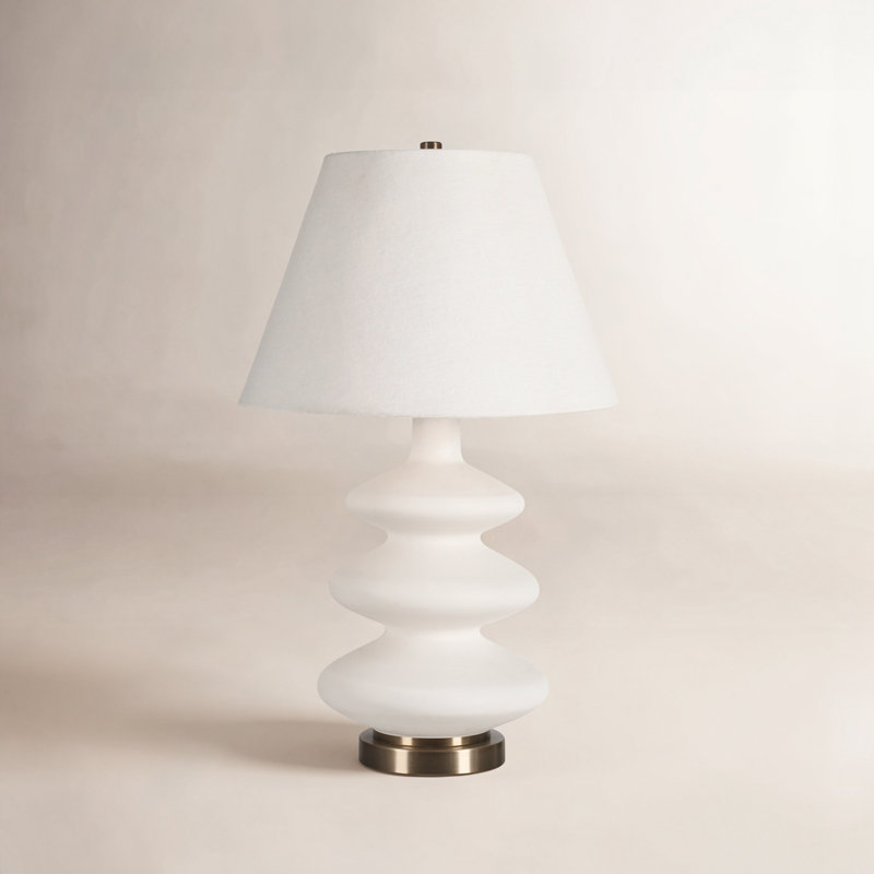 Nula 67.75'' Arched Floor Lamp, Brushed Brass, White