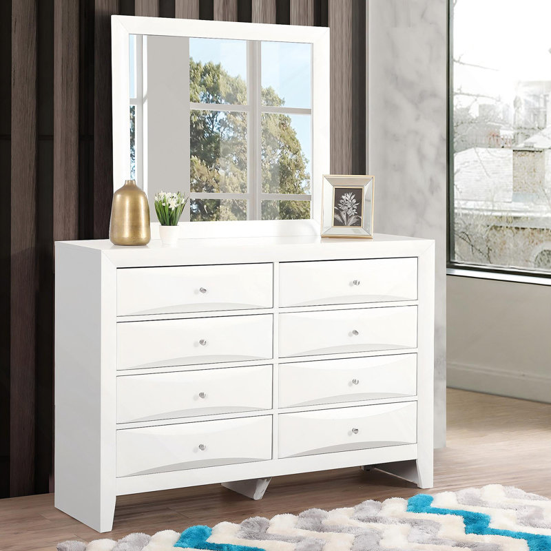 Miroir Glory Furniture Marilla G1570-M, blanc, Blanc