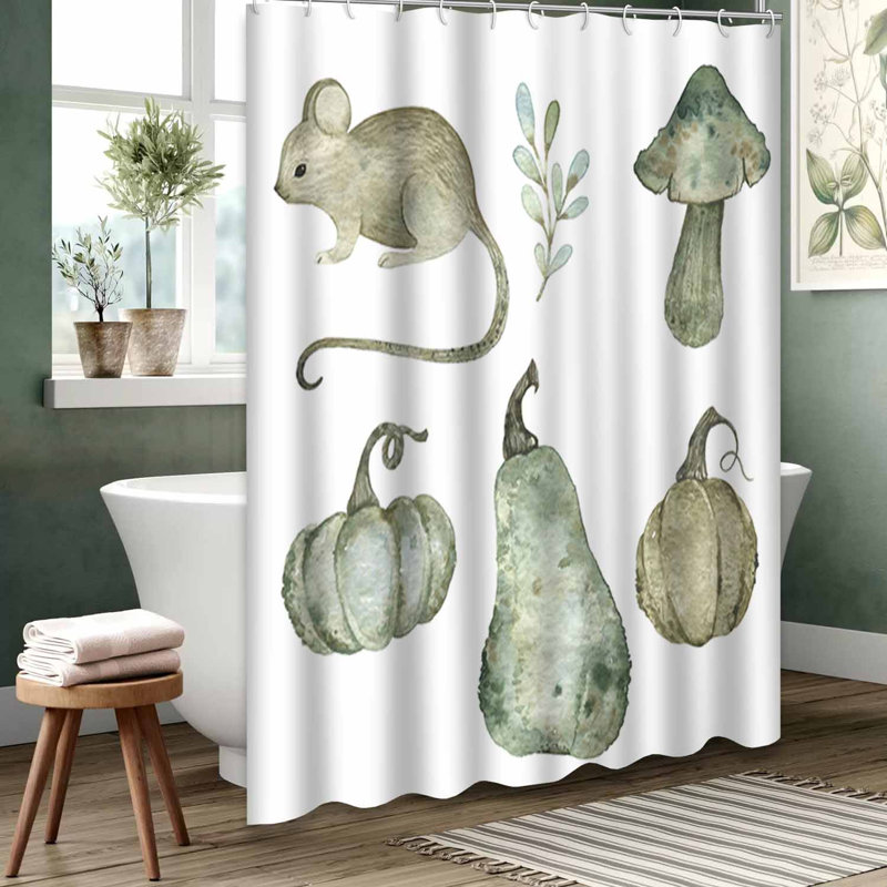 Rideau de douche jaune imperméable, rideaux de douche pour la salle de bain avec 12 crochets, 72" L x 78" W