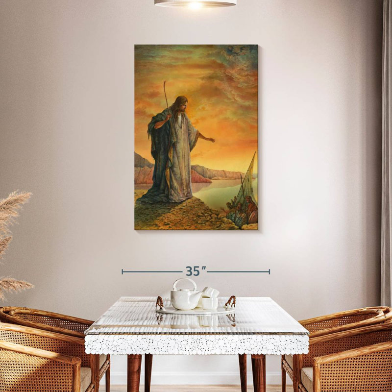 Jésus à la mer de Galilée, H 45 po x l 30 po