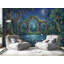Papier peint mural Jardin tropical au clair de lune Paons Arches de pierre Ruines-629607374-629607360