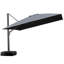 Parasol en porte-à-faux carré 144 po avec base à roulettes Huyana, gris-98104502