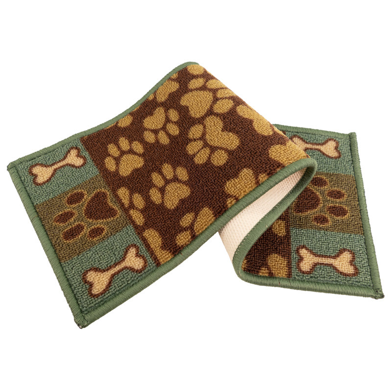 Tapis d'escalier antidérapant lavable à la machine avec pattes pour animaux 8,5 po x 26 po, couleurs et options
