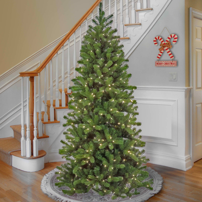 Sapin de Douglas 7,5 pi avec lumières DEL blanc chaud Downswept