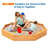 Octagon Sandbox for Kids Large Outdoor Sandpit Wooden Sand Box with Bottom Liner for Backyard Patio Garden