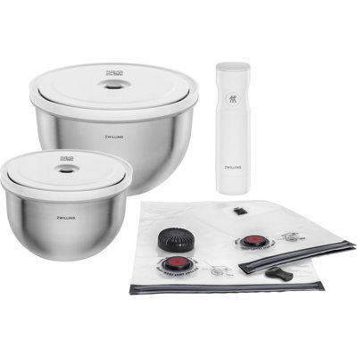 Fresh & Save BOWLS 9-Pc Stainless Steel Vacuum Bowl Starter Set