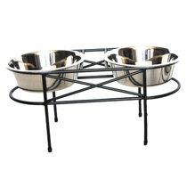 Newfoundland Elevated Metal Art Dog Feeder Raised Bowl Holder New Size –  Modern Iron Works