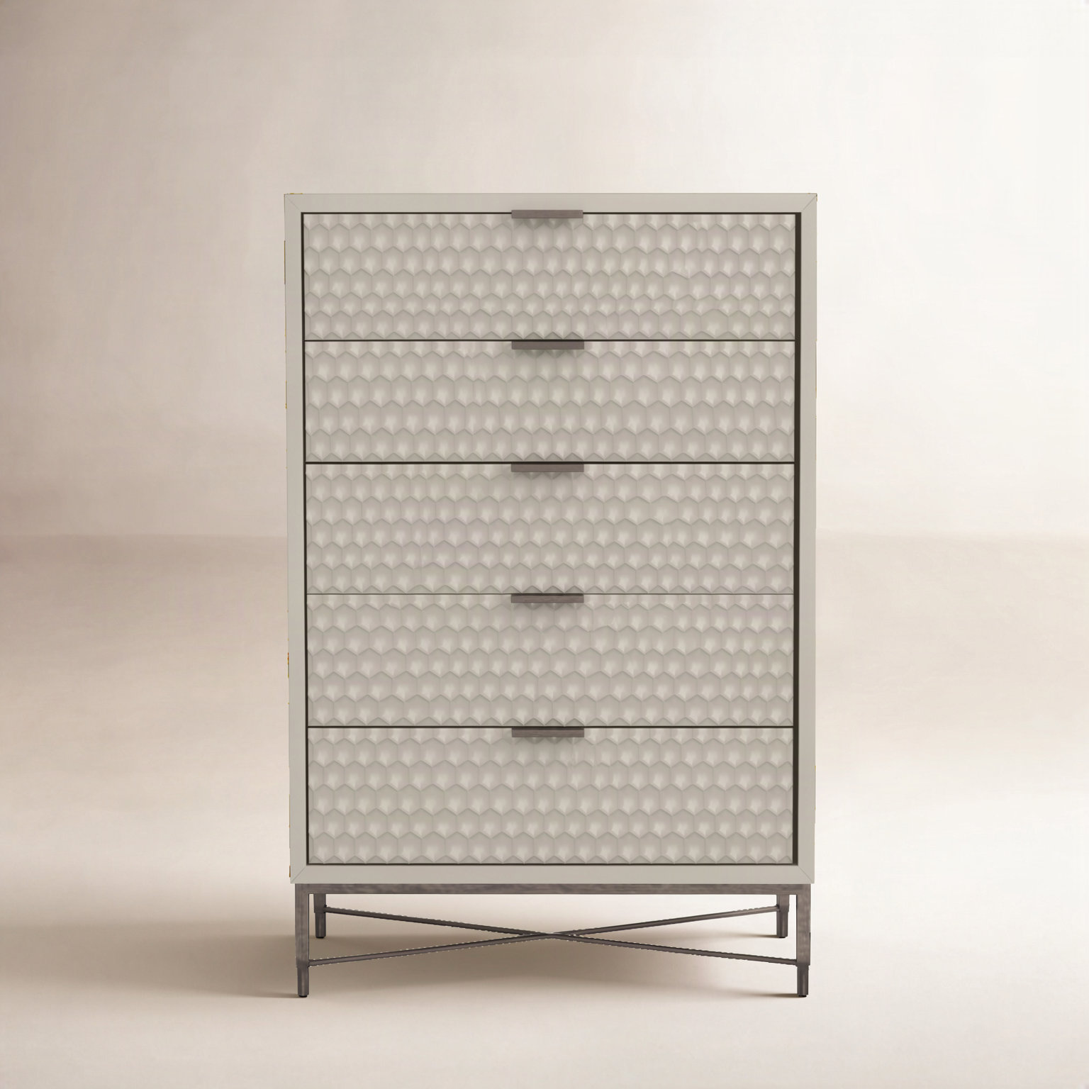 Capra 30" Mahogany Dresser, Cement Gray