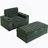 Oversized Chaise Lounge Indoor,Faux Rabbit Fur Sofa Bed with Storage Ottoman and Armrests-2020541930