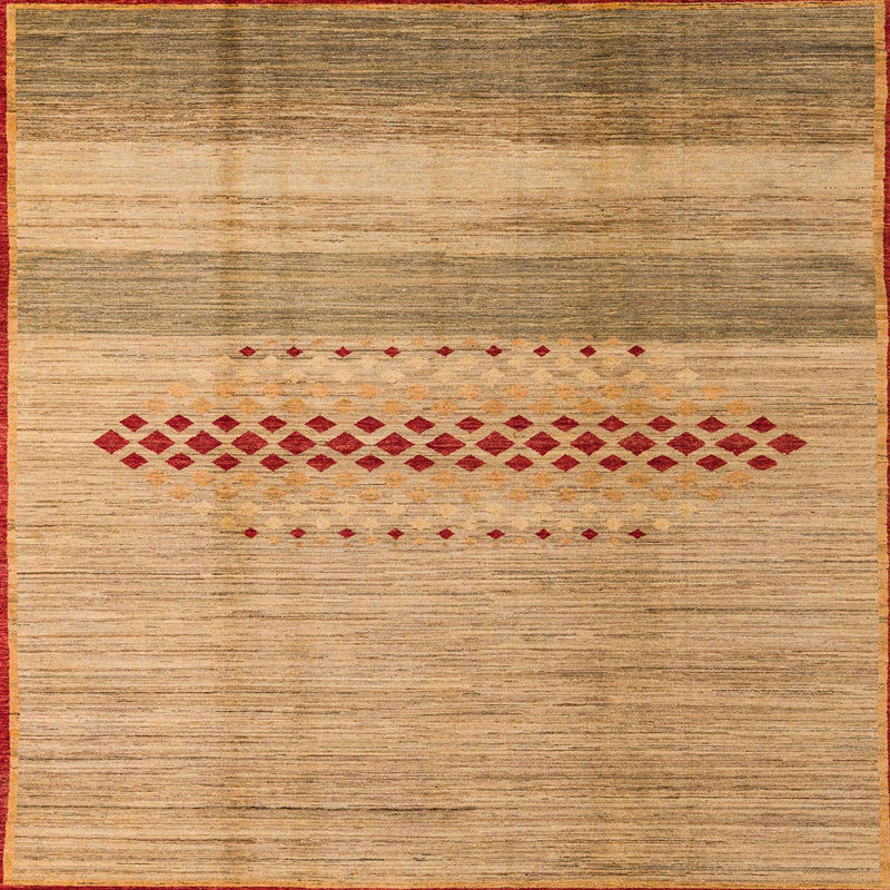 Abstract Indoor Rug, Square 6'