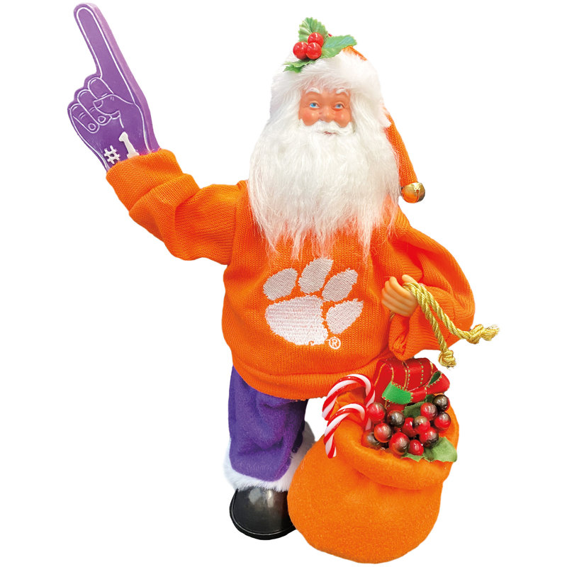 NCAA Père Noël animé / musical 12 pouces, Tigers de Clemson