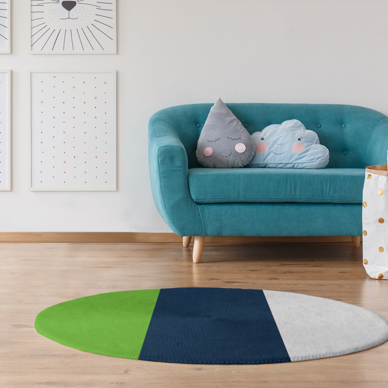 Chenille Indoor Rug, Round 5'