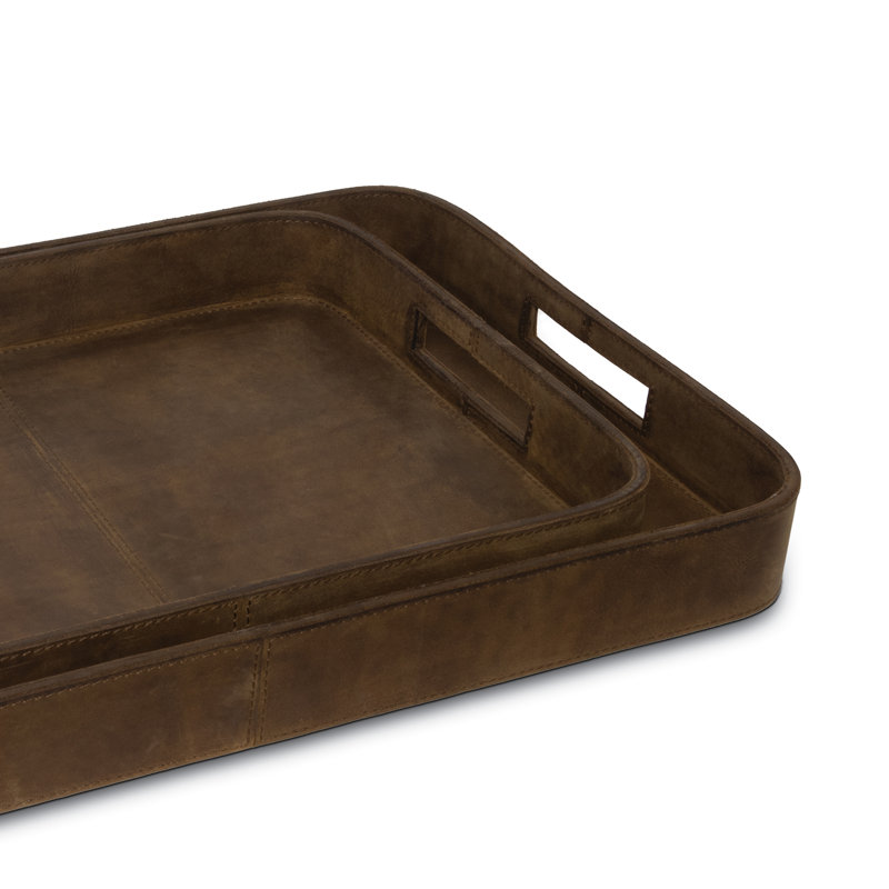 Derby Rectangle Decorative Tray, Brown