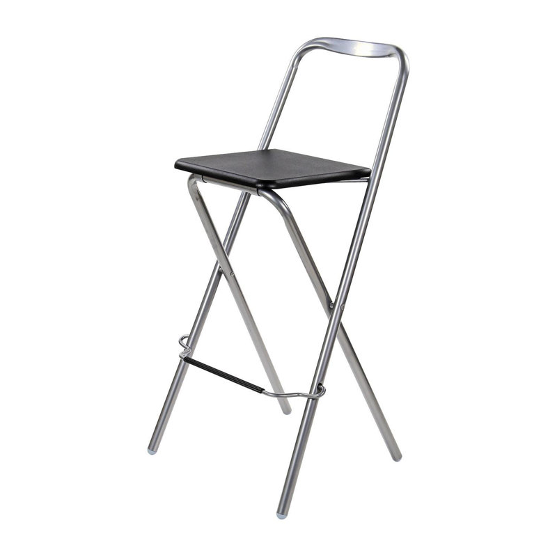 Kymani Counter Stool with Metal Frame, Black