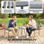Outsunny 3 Piece Rattan Bistro Set Patio Set with 2 Chairs-1134430758