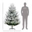 Foot Artificial Christmas Tree, Pine Hinged Xmas Tree With 795 Realistic Branches, Steel Base, Auto Open, Green-1868184665