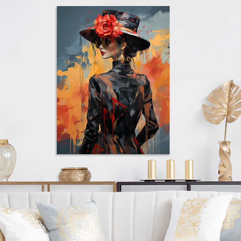 Luxe et mode féminine extravagante II - mode, art mural en métal, H 20 po x l 12 po x P 1 po