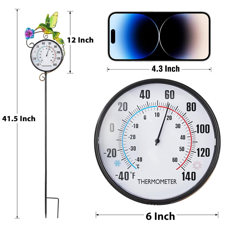 Thermomètre d'extérieur 2 en 1